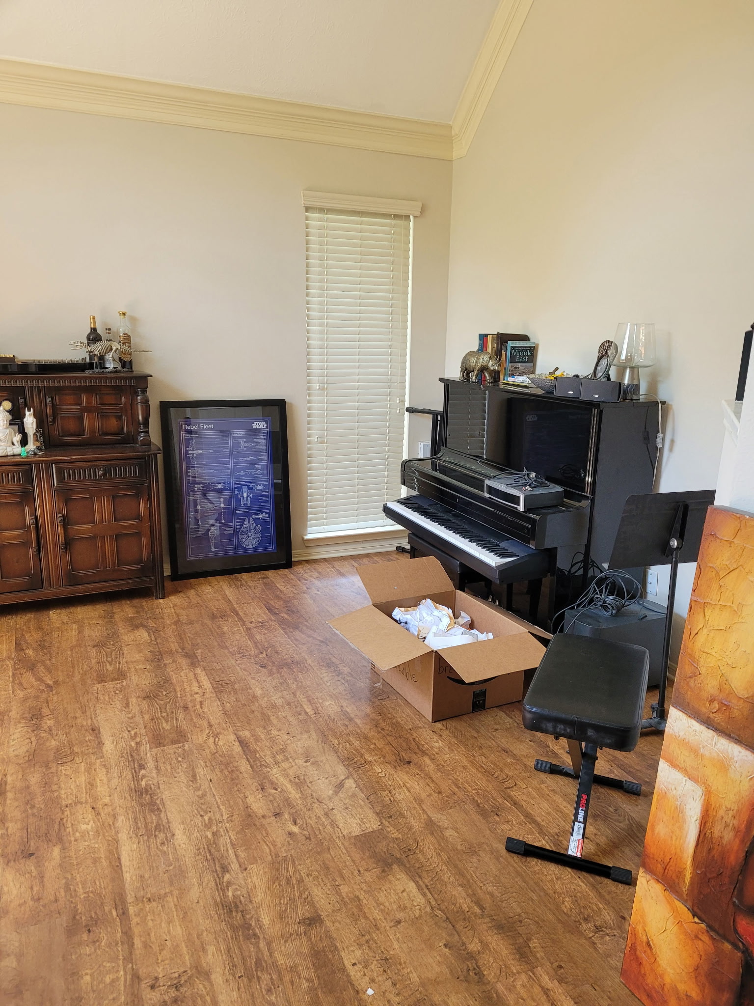 Music room before its transformation into a lounge