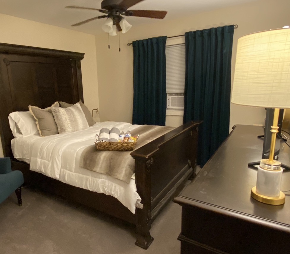 Guest bedroom before its transformation into a playroom